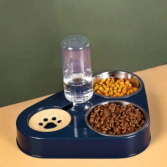 Pet Feeder Bowl With Water Dispenser