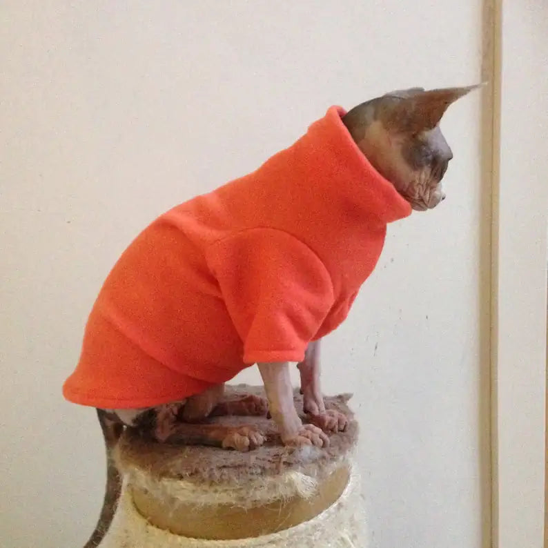 Fleece T-Shirt for Sphynx Cat - Cat/Dog Clothes - Onemart