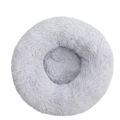 Round Long Plush Dog Beds for Large Dogs - Onemart