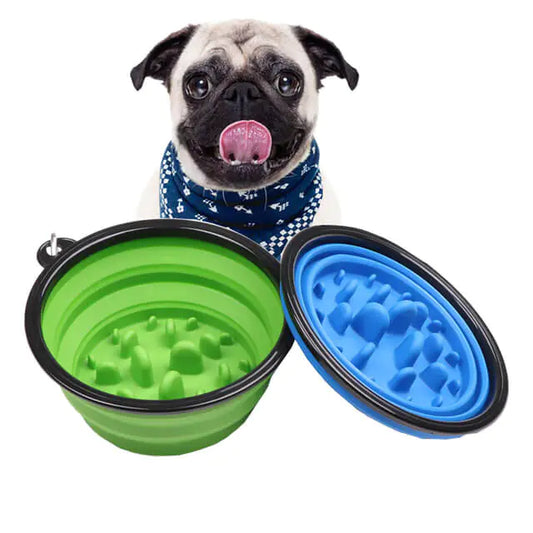 Portable Anti-Gulp Slow Feeder Dog Bowl - Onemart