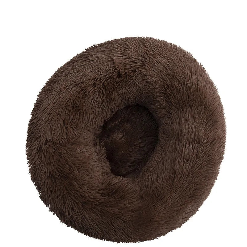 Round Long Plush Dog Beds for Large Dogs - Onemart