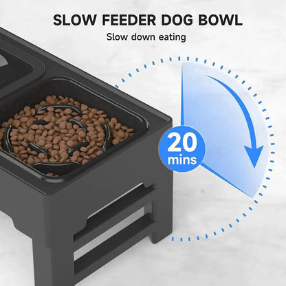 Adjustable Food and Water Bowl - Onemart