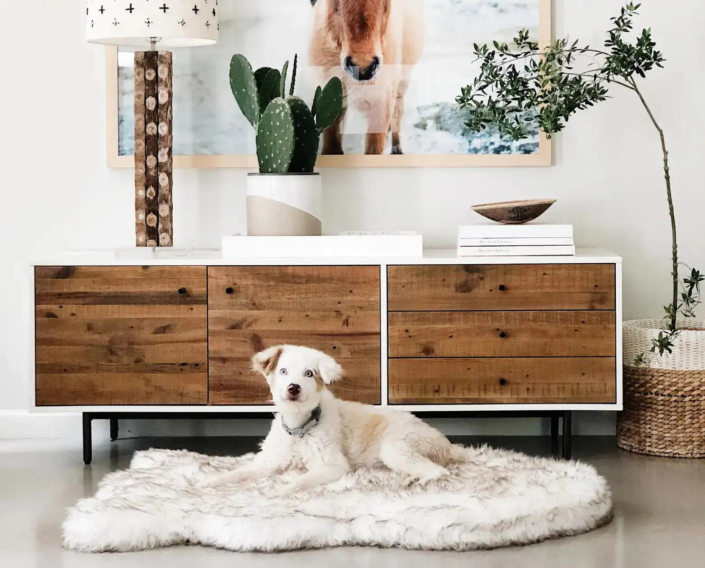 Faux Fur Dog Bed - Onemart