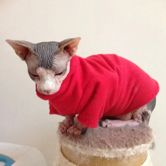 Fleece T-Shirt for Sphynx Cat - Cat/Dog Clothes - Onemart