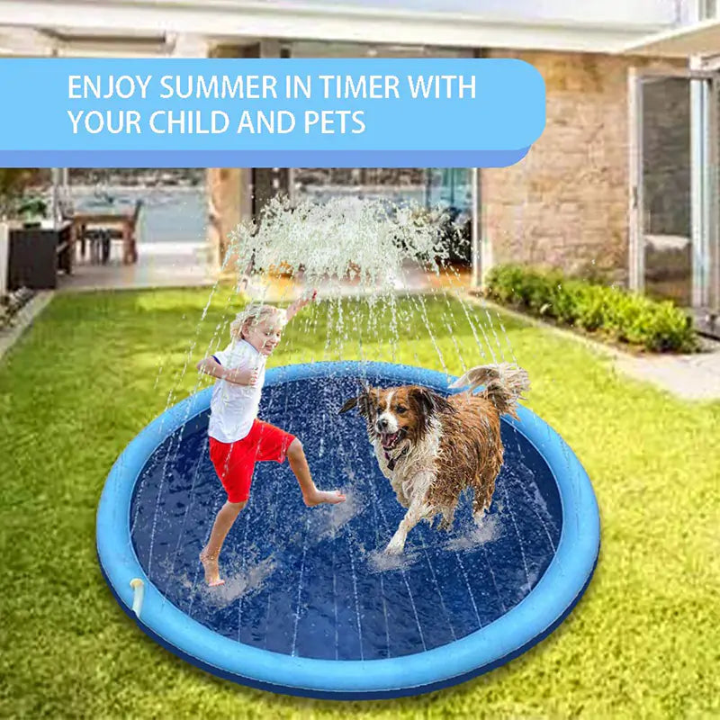 Summer Splash Pet Sprinkler Pad: Inflatable Cooling Mat - Onemart