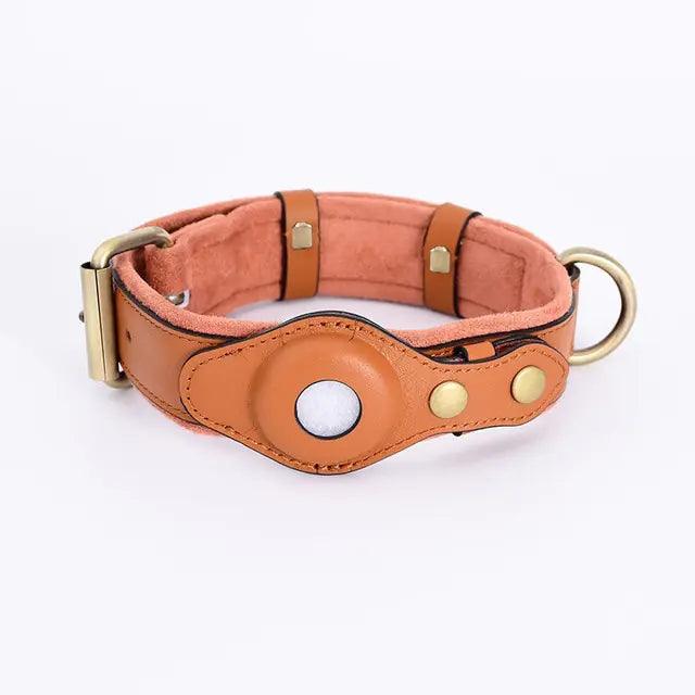 Leather Anti-Lost Dog Collar - Onemart