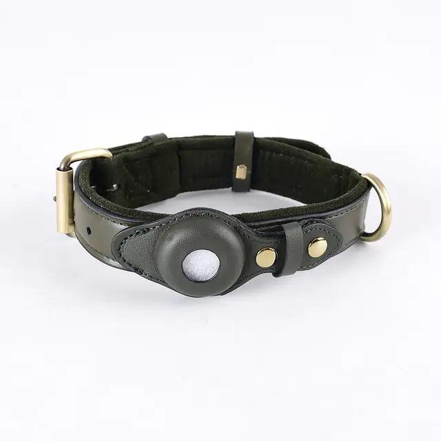 Leather Anti-Lost Dog Collar - Onemart