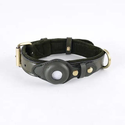 Leather Anti-Lost Dog Collar - Onemart