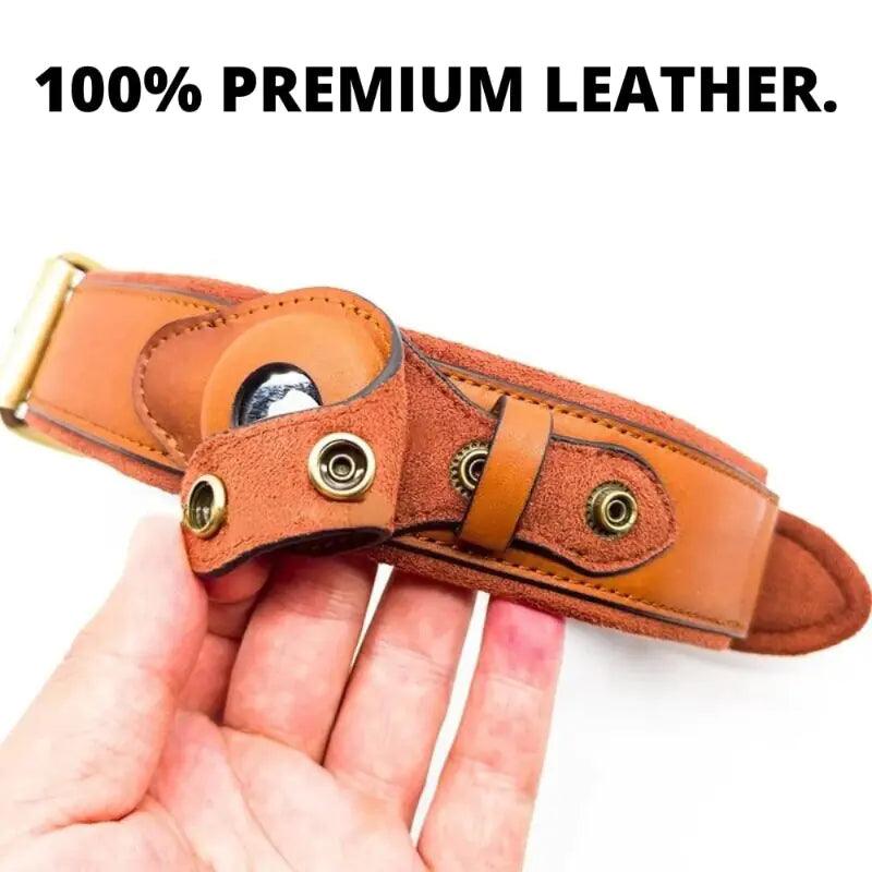 Leather Anti-Lost Dog Collar - Onemart