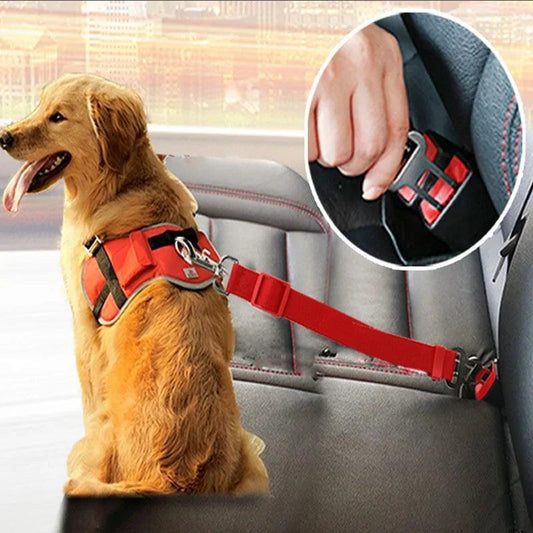 Pet Car Safety Belt Harness: Adjustable Seat Belt for Dogs and Cats - Onemart