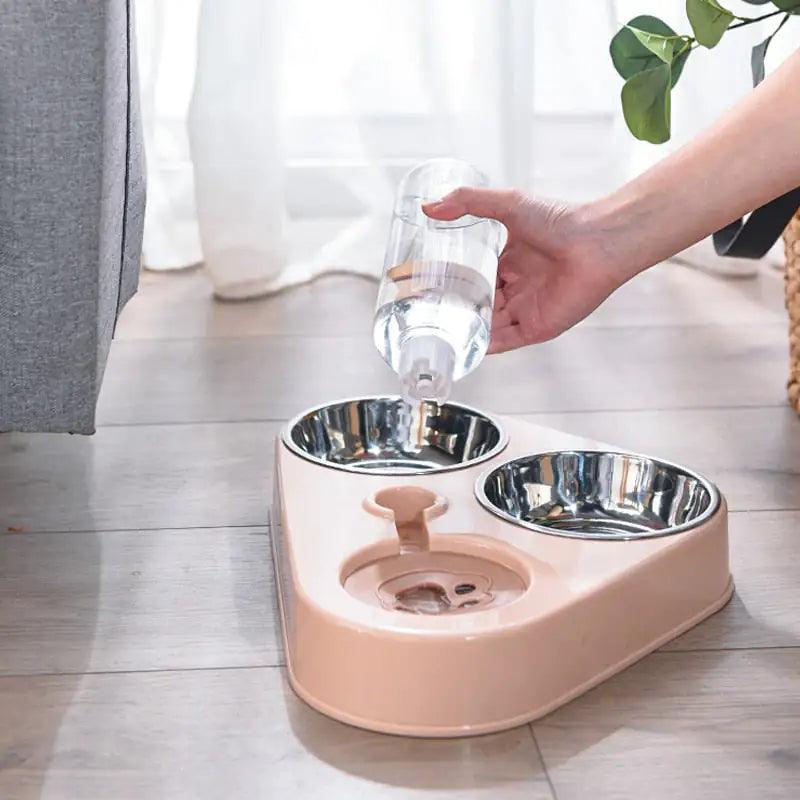 Pet Feeder Bowl With Water Dispenser - Onemart