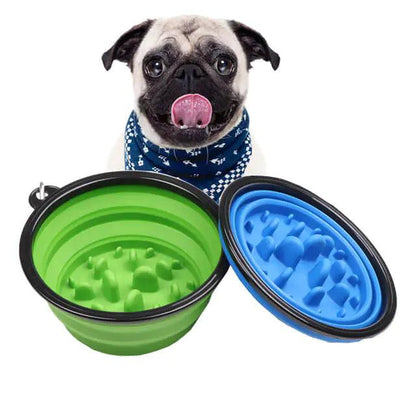 Portable Anti-Gulp Slow Feeder Dog Bowl - Onemart