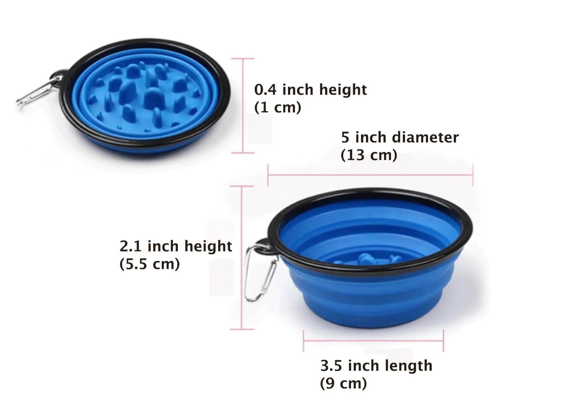 Portable Anti-Gulp Slow Feeder Dog Bowl - Onemart