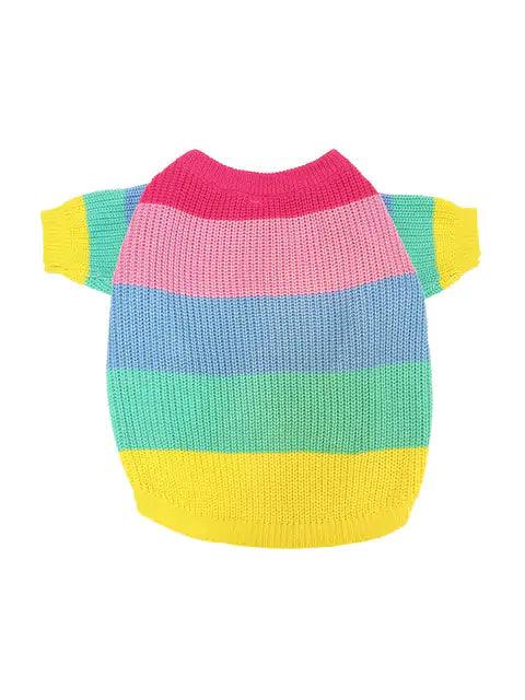 Puppy Knitted Rainbow Sweater - Onemart