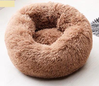 Round Long Plush Dog Beds for Large Dogs - Onemart