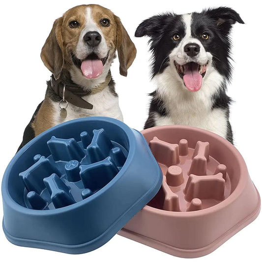 Slow Feeder Bone Design Pet Bowl - Onemart