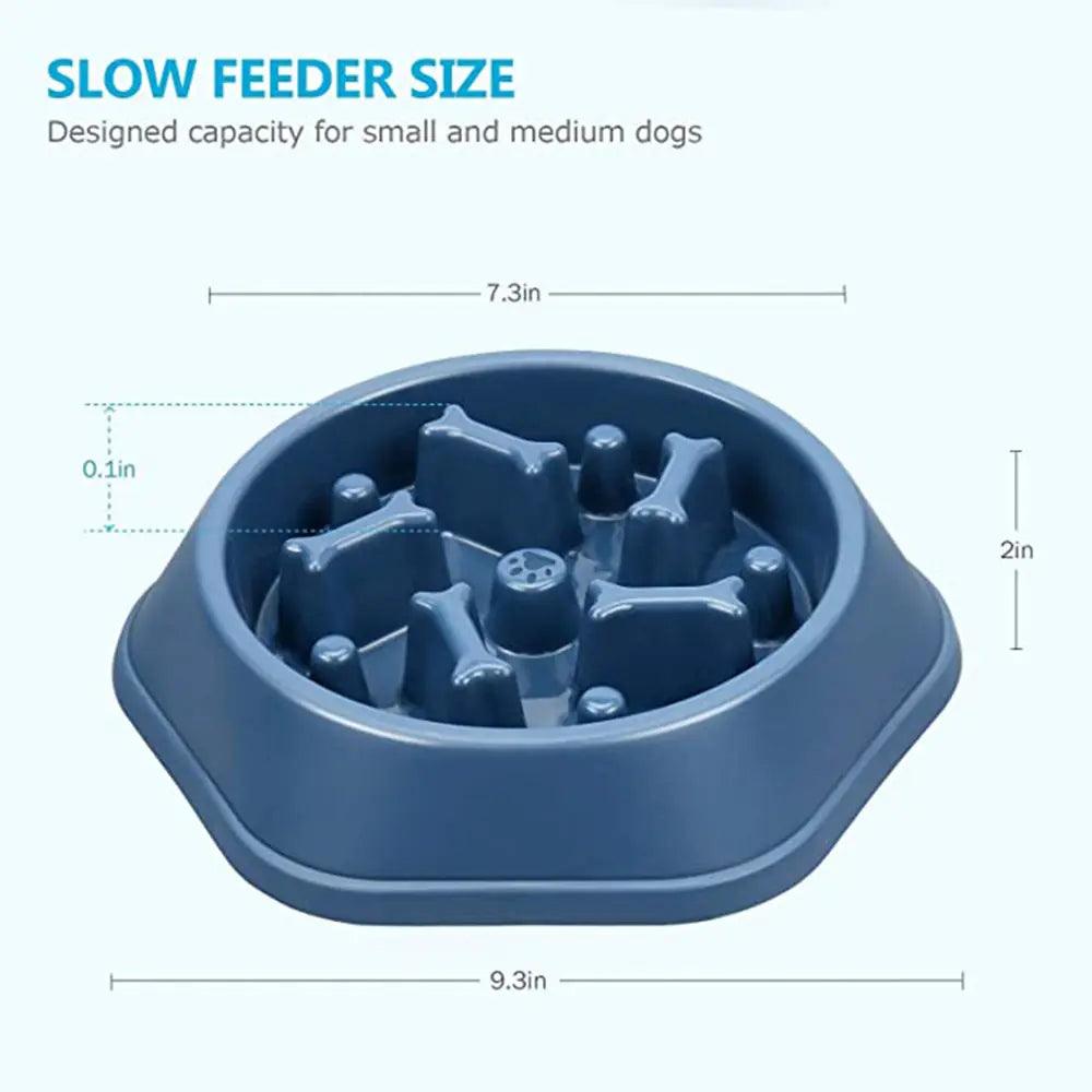 Slow Feeder Bone Design Pet Bowl - Onemart