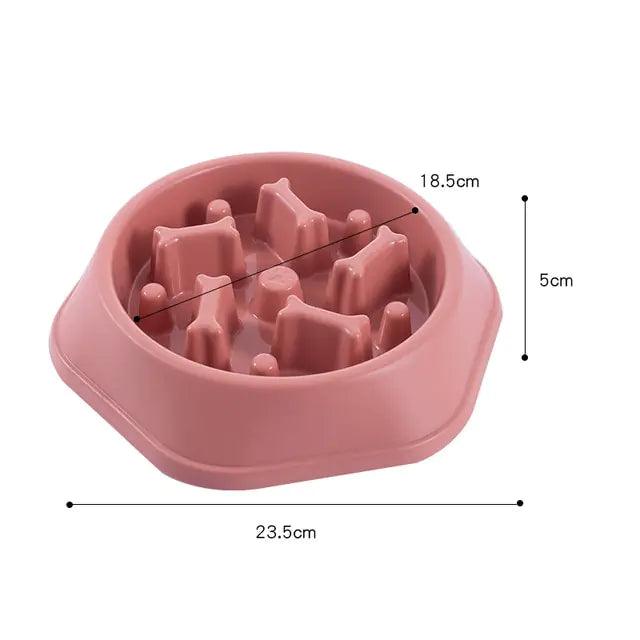 Slow Feeder Bone Design Pet Bowl - Onemart