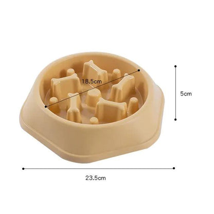 Slow Feeder Bone Design Pet Bowl - Onemart