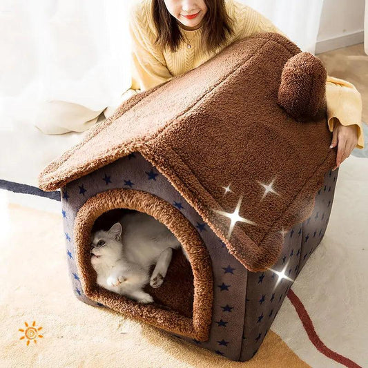 Soft Winter Dog Cat Bed House - Onemart